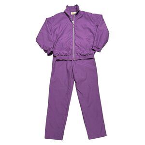 VINTAGE MGM GRAND Las Vegas Casino Lilac Purple Retro 90s Track Suit Set Medium